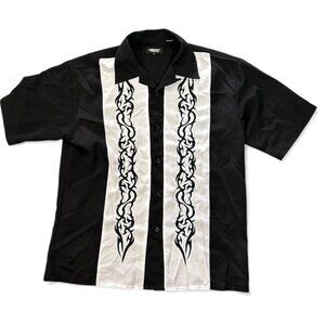 Amplify Retro Bowling Streetwear short sleeve print shirt SIZE LARGE